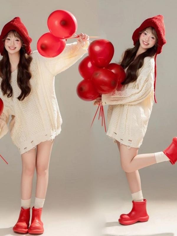 Photography Studio - Christmas Theme Photography Clothes Lazy Style