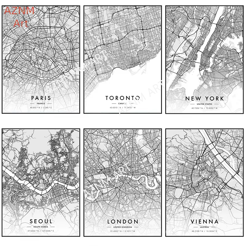 City Map Artwork Poster Paris  - огляд і ціна Photography New York
