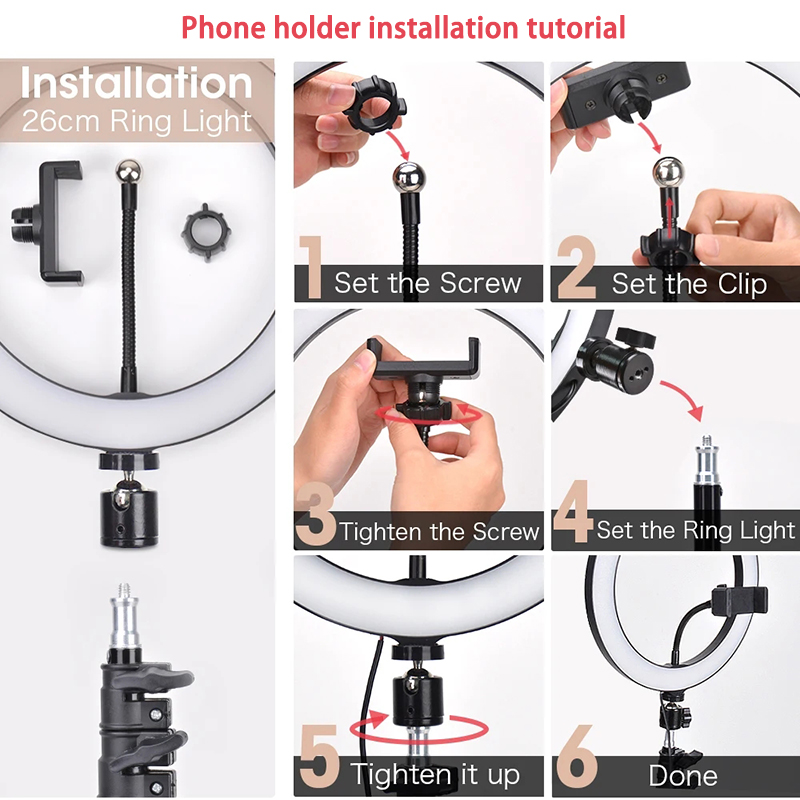 16/26/33cm Selfie Ring Light P - огляд і ціна Photography Kit Pro