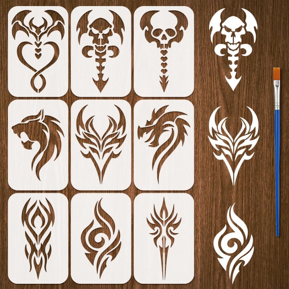 9PCS Tattoo Pattern Stencil fo - огляд і ціна Photography Techniques