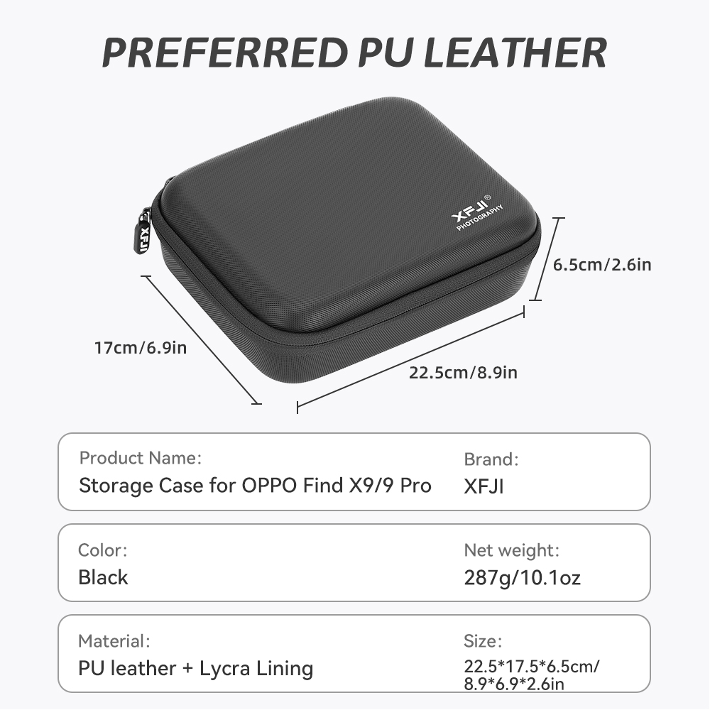 XFJI Storage Bag Case PU Leath - огляд і ціна Photography Kit Vivo X300